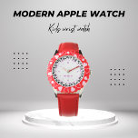 Filles personnalisées Enfants Nom Chien Paw Coeurs<br><div class="desc">Créez votre propre personnalisée Filles Enfants Nom Chien Paw Red Hearts Watch,  Ajoutez votre nom ou créez un cadeau unique pour vos proches.</div>