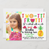 Filles Photo Fruitt deux tti 2e Invitation anniver (Devant)