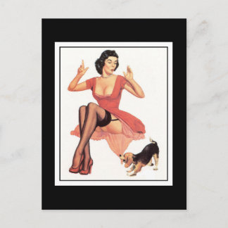 Filles Pin up Art Carte Postale Vintage Rétro Impr