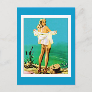 Filles Pin up d'Art de Carte Postale Impression Ré