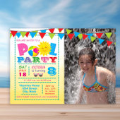 Filles Pool Invitations de fête d'anniversaire ave