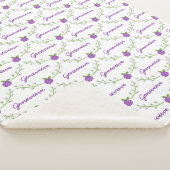 Filles Purple Nom Floral Couverture (3/4)