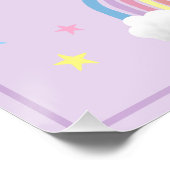 Filles Purple Unicorn Anniversaire Affiche de bien (Coin)