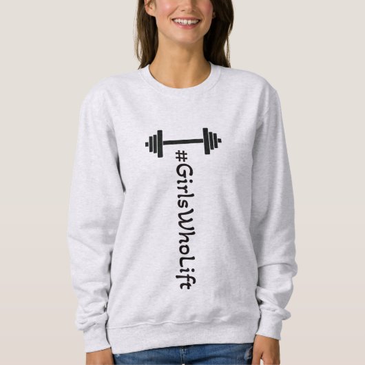 #Filles qui lèvent le Sweatshirt Barbell (Devant)