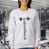 #Filles qui lèvent le Sweatshirt Barbell
