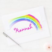 Filles rainbow nom blanc rose id étiquette autocol (Enveloppe)