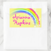 Filles rainbow nom jaune & rose id étiquette autoc (Sac)