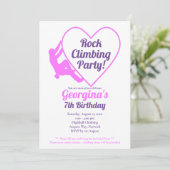 Filles Rock Escalade Anniversaire Fête Invitation (Debout devant)