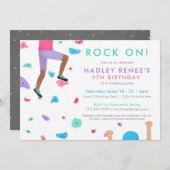 Filles Rock Escalade Anniversaire Fête Invitation (Devant / Derrière)