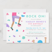 Filles Rock Escalade Anniversaire Fête Invitation (Devant)