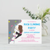 Filles Rock Escalade Anniversaire Invitations (Debout devant)