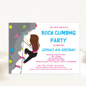 Filles Rock Escalade Anniversaire Invitations
