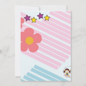 Filles Roller Patinage Invitation à la fête d'anni (Dos)