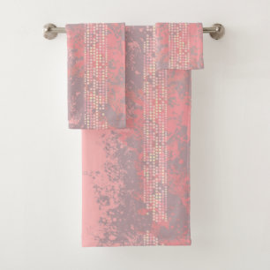 Filles rose corail surf style spray et points