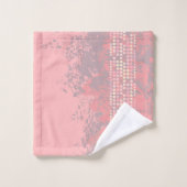 Filles rose corail surf style spray et points (Gant de toilette)
