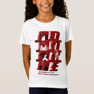 Filles ROUGES de T-shirt de James Dore d'enfants