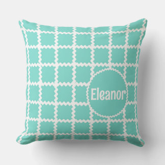 Filles Seafoam Coussin avec Ric Rac Vintage