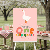 Filles Silly Goose 1er Anniversaire Affiche de bie