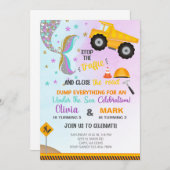 Filles sirène et invitation d'anniversaire de cami (Devant / Derrière)