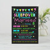 Filles Sleepover Anniversaire Invitation Fête de b (Debout devant)