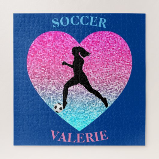 Filles Soccer Personnalisé Jigsaw Puzzle Puzzle (Vertical)