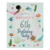 Filles sous la mer Sirène Affiche de bienvenue d'a (Devant)