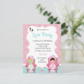 Filles Spa Invitation Pamper party Invitation (Debout devant)