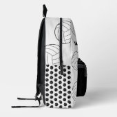 filles sport sac à dos joueur noir blanc monogramm (Gauche)