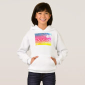 Filles Sweat - shirt à capuche de repoussage Rainb (Devant entier)