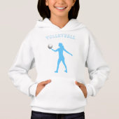 Filles Sweat - shirt à capuche de volley-ball avec (Devant)