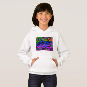 Filles sweatshirt avec un design arc-en-ciel. (Devant entier)