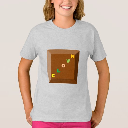 Filles T-shirt frêne DESIGN CLOWN (Devant)
