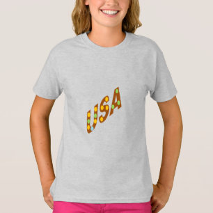 Filles T-shirt frêne USA BONBONS CHOCOLAT
