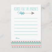 Filles Tribal Arrow Prédictions Cartes de conseil (Dos)