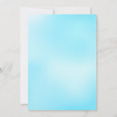 Filles Turquoise Unicorne Invitation de jour (Dos)