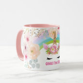 Filles UNICORN 13e Anniversaire Mug Personnalisabl (Devant gauche)