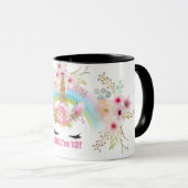 Filles UNICORN 13e Anniversaire Mug Personnalisabl (Devant droit)
