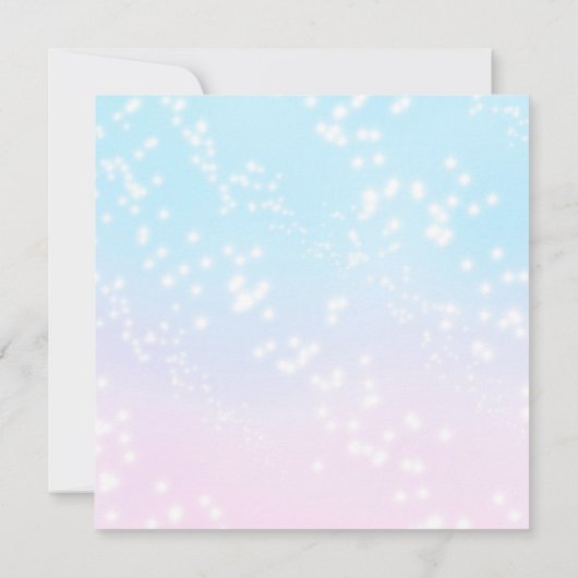 Filles Unicorn 3e anniversaire fêtes invitations (Dos)