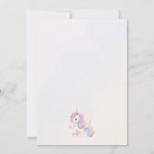 Filles Unicorn Invitation Anniversaire (Dos)