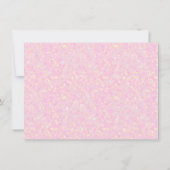 Filles Unicorn Visage Anniversaire Invitations (Dos)