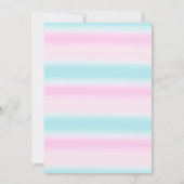 Filles Unicorne Et Étoiles Anniversaire Invitation (Dos)