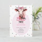 Filles Vache d'animal de ferme Invitation de deuxi (Debout devant)