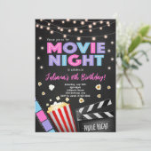 Filles Vidéo Nuit Anniversaire Fête Invitation (Debout devant)