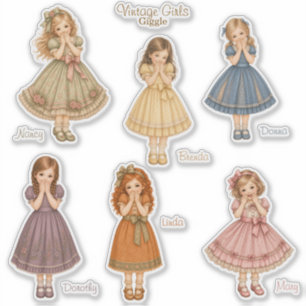 Filles Vintage : Autocollants de la Collection Gig