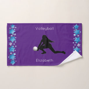 Filles Volley-ball creuser des étoiles violettes s