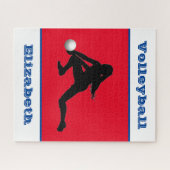 Filles Volleyball Rouge Blanc Bleu Puzzle Puzzle (Horizontal)