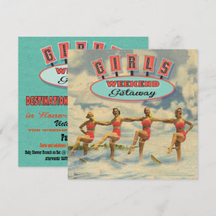 Filles Week-end Getaway Baby Shower Invitations