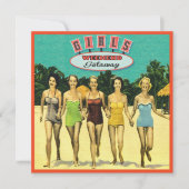 Filles Week-end Getaway Beach Invitations (Devant)