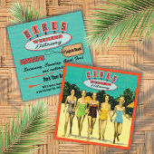 Filles Week-end Getaway Beach Invitations