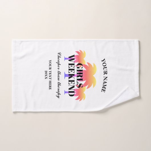 Filles week-end moins cher que thérapie cadeau drô (Serviette à main)